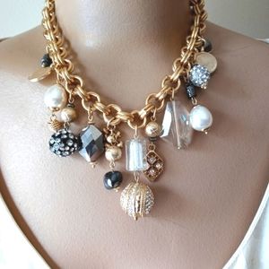 EUC Chicos Chunky Charm Chain Necklace